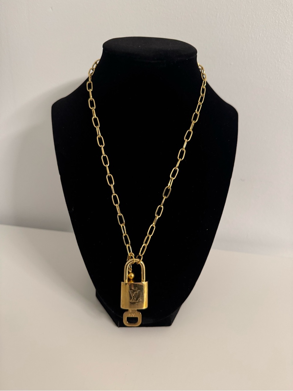 Authentic Louis Vuitton Lock and Key Necklace Set No. 304